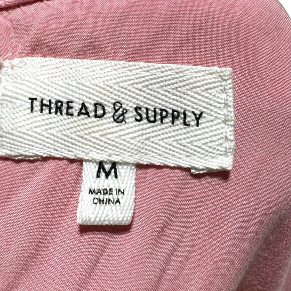 Thread & Supply Linen Swing Dress Pink Size Medium - Picture 4 of 7